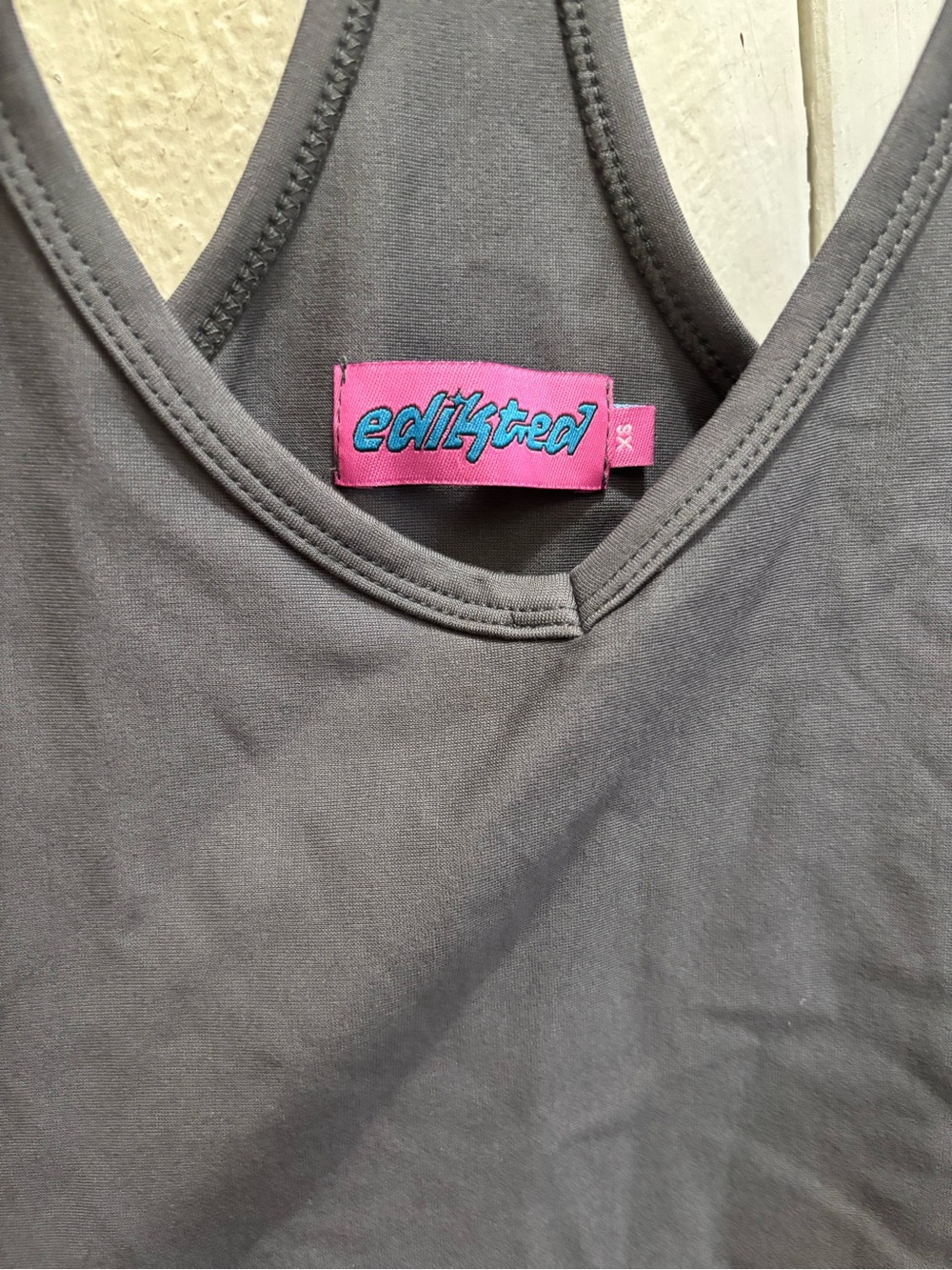 Edikted Gray Racerback Tank Top - Picture 2 of 3